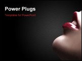 PowerPoint Template - sensual red lips