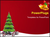 PowerPoint Template - Christmas tree with red and white gifts