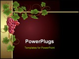 PowerPoint Template - Claret background with frame from gold vine