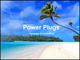 PowerPoint Template - coconut tree in a beach island