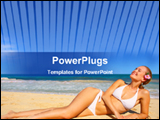 PowerPoint Template - bikini in a sea beach