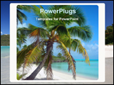 PowerPoint Template - coconut tree in a beach island
