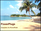 PowerPoint Template - beautiful view of a sea beach