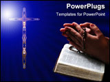 PowerPoint Template - Student reading a bible in a public park