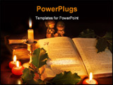 PowerPoint Template - Christmas nativity scene highlighted in a bible book