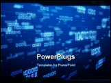 PowerPoint Template - Binary code strokes blue background