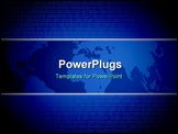 PowerPoint Template - Vector background world map and binary code.