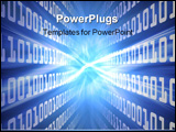 PowerPoint Template - binary code cast blue energy.