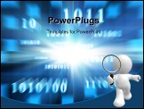 PowerPoint Template - binary code in a fast zoom of the movement.