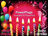 PowerPoint Template - Party Background with Balloons and Candles Square Format