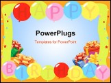 PowerPoint Template - Birthday Balloons - Background