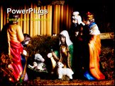 PowerPoint Template - Holiday items like visit of Epiphany to newborn Jesus...