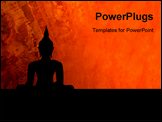 PowerPoint Template - lack buddha silhouette, isolated including clipping path. Hence the buddha silhouette can also be u