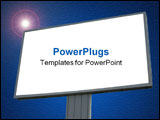 PowerPoint Template - blank billboard over blue cloudy sky, just add your text