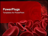 PowerPoint Template - Red Blood Cells- medical concept. 3D image.