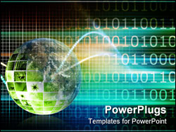 PowerPoint Template - Blue Data Research and Development As Art