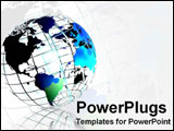 PowerPoint Template - Globe with sky and clouds in background
