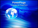PowerPoint Template - Abstraction blue background with the planet earth