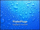 PowerPoint Template - Blue water drops background with big drops Slight graininess, best at smaller sizes