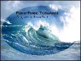 PowerPoint Template - Huge blue wave crashing.