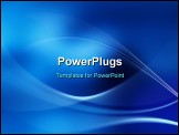 PowerPoint Template - clear and dark blue background with light waves