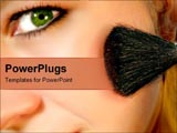 PowerPoint Template - woman applying blush