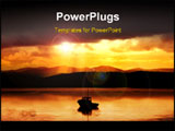 PowerPoint Template - A Fishing boat and an amazing sunset