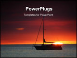 PowerPoint Template - sail boat at sunset