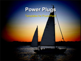 PowerPoint Template - Sailboat getting ready to drop anchor for the night.