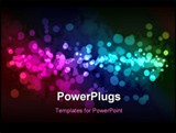 PowerPoint Template - colorful dark bokeh effect background. Design template