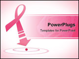 PowerPoint Template - illustration of fight against breast cancer awareness pink ribbon