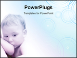 PowerPoint Template - A toddler baby boy breastfeeding. Good for background