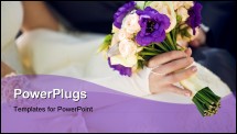 PowerPoint Template - Bouquet in the hands of the bride and groom