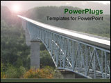 PowerPoint Template - Beautiful steel-structured bridge on the way to Mount St Helen Washington.