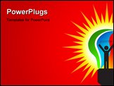 PowerPoint Template - Illustration art of Bright Idea on isolated background