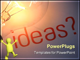PowerPoint Template - ideas with lightbulb. It