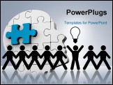 PowerPoint Template - paper chain figures bright idea brilliant idea new innovation