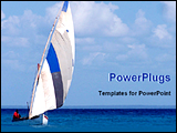 PowerPoint Template - a boat in the sea