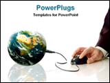 PowerPoint Template - showing world wide communication