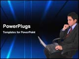 PowerPoint Template - corporate man thinking about business
