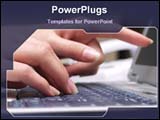 PowerPoint Template - typing on a keyboard