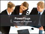 PowerPoint Template - business discussion in a office