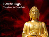 PowerPoint Template - Buddha Statue at temple in Xian China