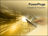 PowerPoint Template - calculating over a fan of money