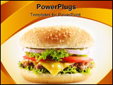 PowerPoint Template - Cheeseburger,object isolated on a white background.