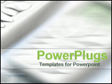 PowerPoint Template - Business communications swish in modern green and grey