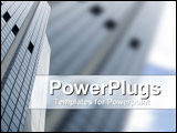 PowerPoint Template - Modern skyscraper in CDB in credible blue and grey