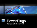 PowerPoint Template - Stars on blue flag.