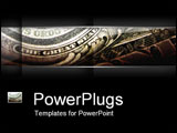 PowerPoint Template - Zoom on dollar bill.