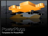 PowerPoint Template - Orange puzzle piece.